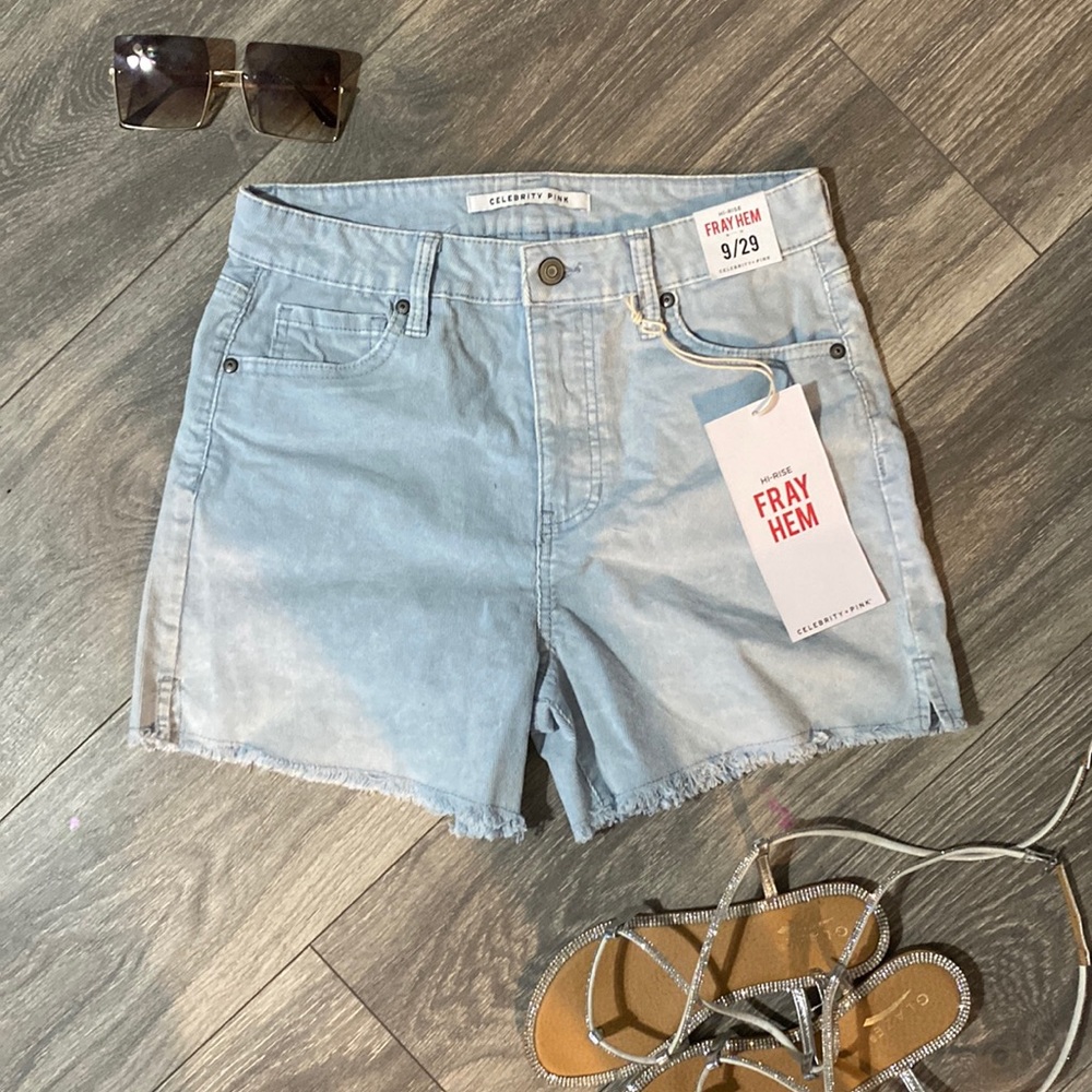 High rise jean shorts